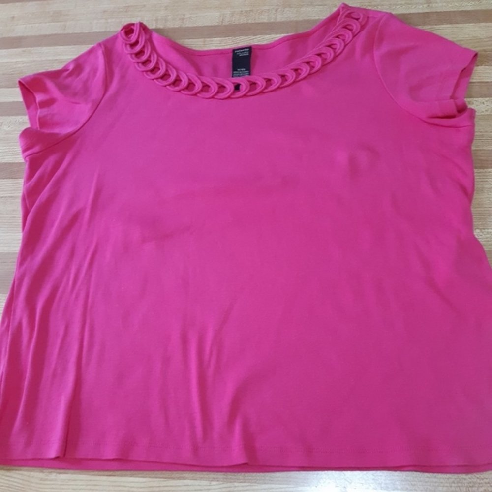 Rafaella Studio Womans Pink Short Sleeve Top